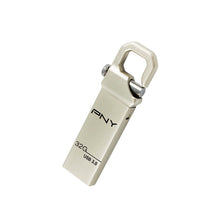 Load image into Gallery viewer, PNY Hook Attaché 3.0 USB Stick 32 GB Read Speed 50 MB/s/Write Speed 15 MB/s - (BLACK)