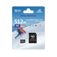 Load image into Gallery viewer, ARCANITE AKV30A1512 512GB microSD XC Memory Card with Adapter - (BLACK)