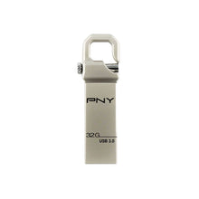 Load image into Gallery viewer, PNY Hook Attaché 3.0 USB Stick 32 GB Read Speed 50 MB/s/Write Speed 15 MB/s - (BLACK)