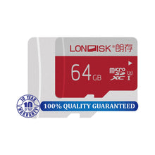 Load image into Gallery viewer, LONDISK 4K 64GB micro sd card with SD card Adapter - (RED)