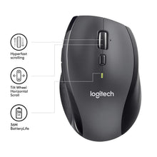 Load image into Gallery viewer, Logitech Marathon M705 Wireless Laptop Computer Mouse - (BLACK)