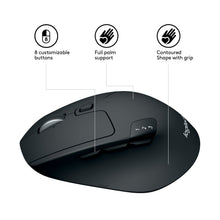 Load image into Gallery viewer, Logitech M720 Triathlon Wireless Mouse, Bluetooth - (BLACK)