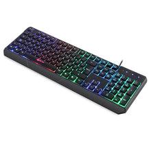 Load image into Gallery viewer, KLIMTM Chroma Gaming Keyboard - Wired Back light LED Rainbow Lighting, Waterproof - (BLACK)