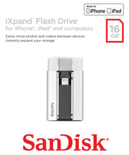 Load image into Gallery viewer, SanDisk iXpand 16 GB Flash Drive - (BLACK/SILVER)